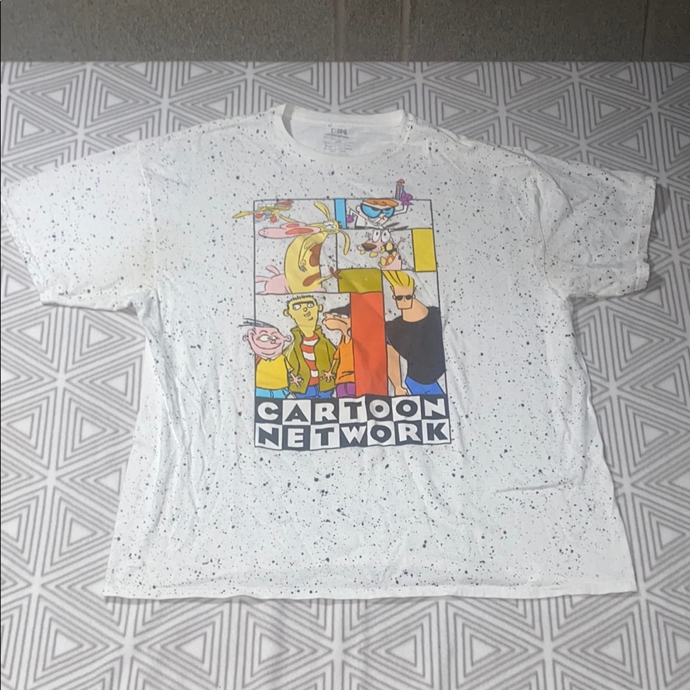 Cartoon Network White and Black Speckled Tee XXL - Picture 2 of 9